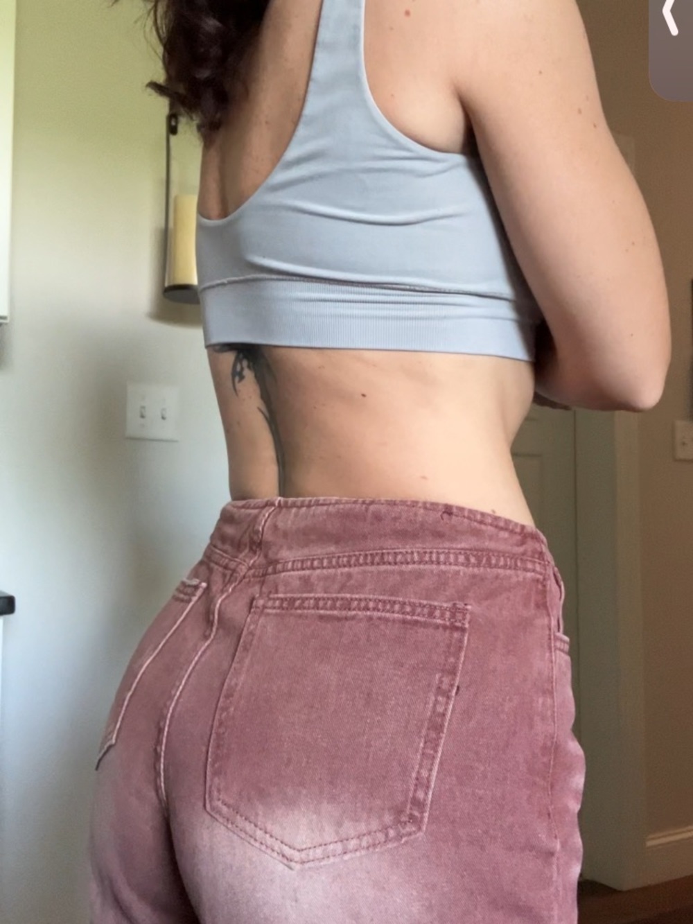 SHEIN Straight-Leg Jeans in Dusty Rose